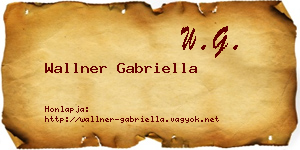 Wallner Gabriella névjegykártya
